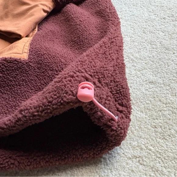 Aerie Brown and Tan Teddy Jacket with Cozy Fleece Size L - Picture 6 of 10